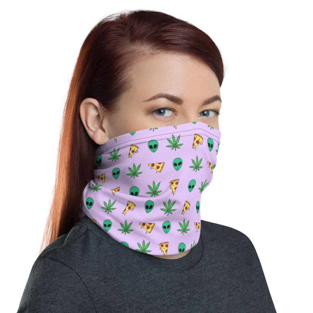Pizza & Aliens Neck Gaiter/ Face Cover - BeExtra! Apparel & More