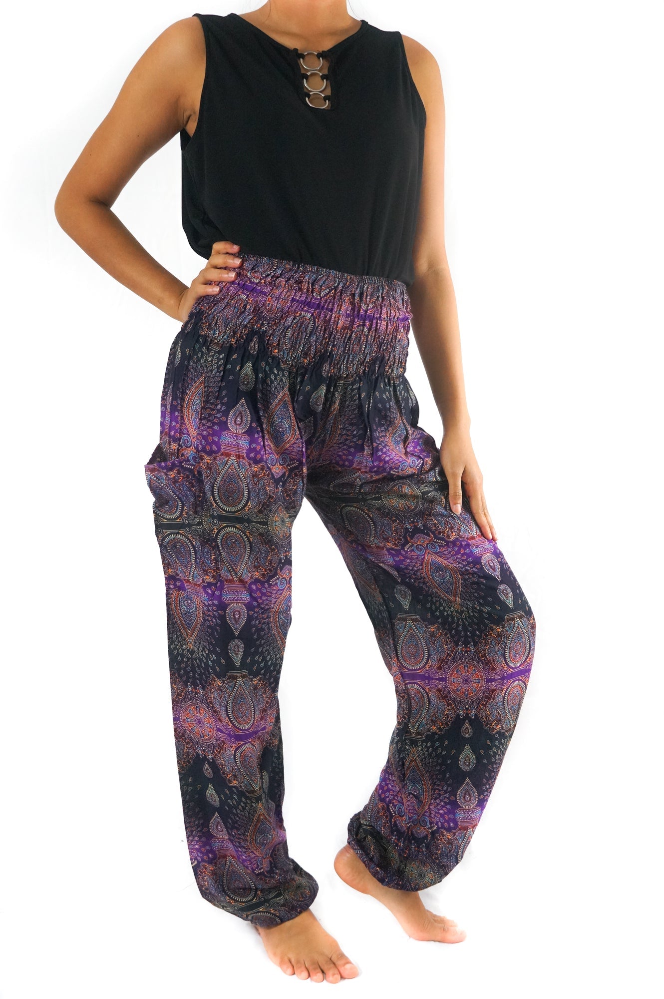 Purple Paisley Women's Boho Pants - BeExtra! Apparel & More