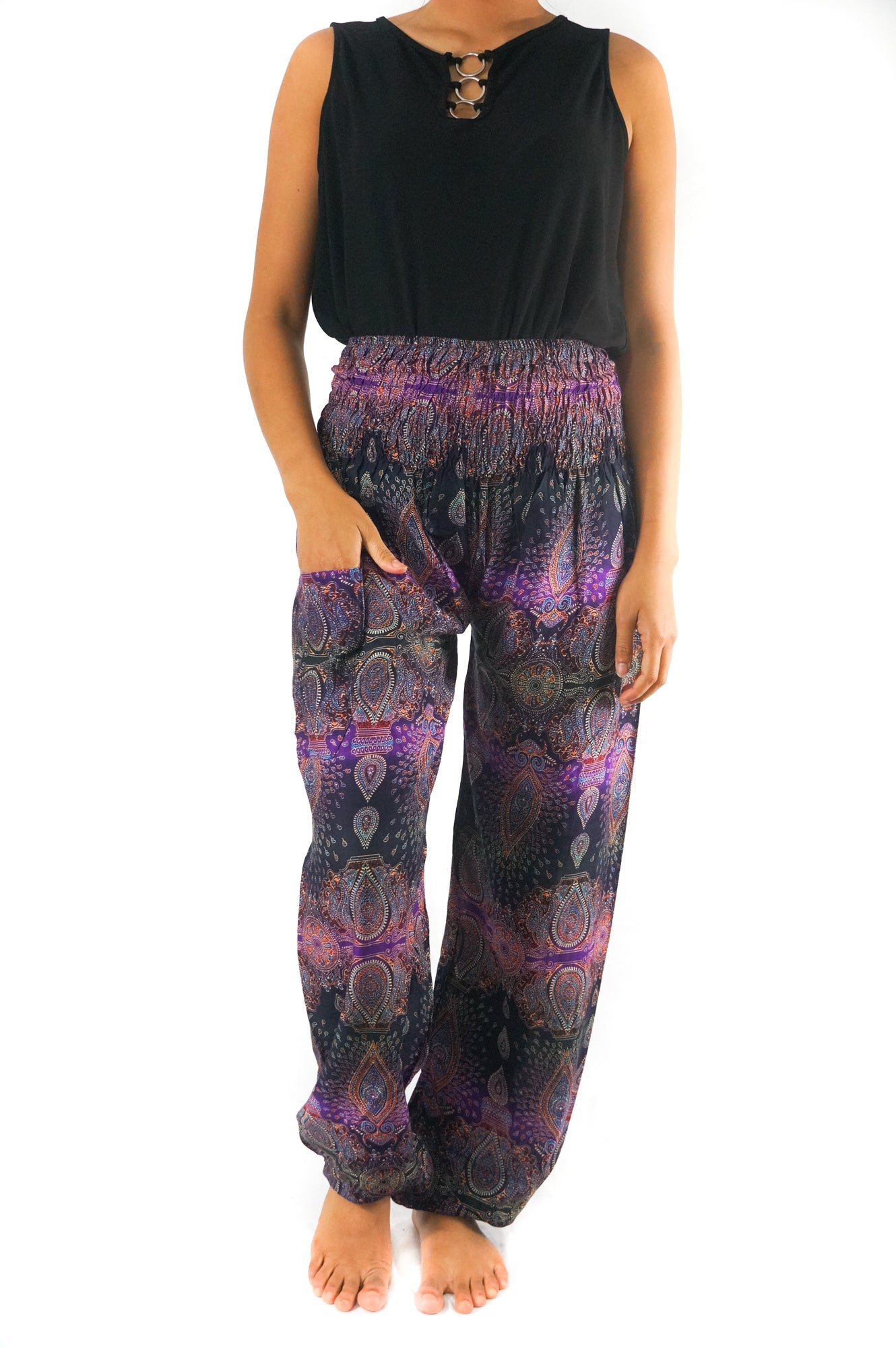 Purple Paisley Women's Boho Pants - BeExtra! Apparel & More