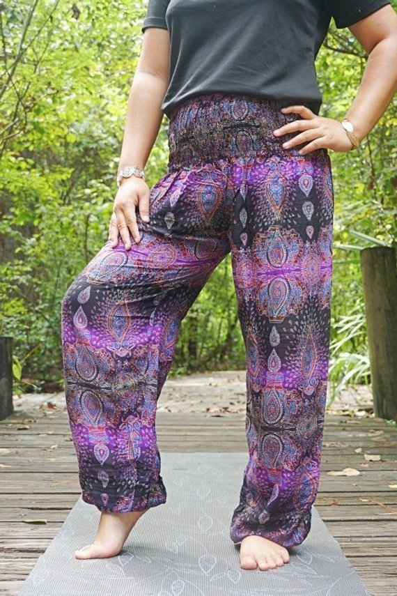 Purple Paisley Women's Boho Pants - BeExtra! Apparel & More