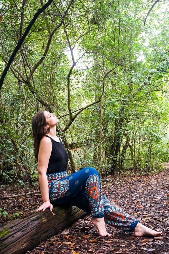 Teal Mandala Boho Harem Pants - BeExtra! Apparel & More