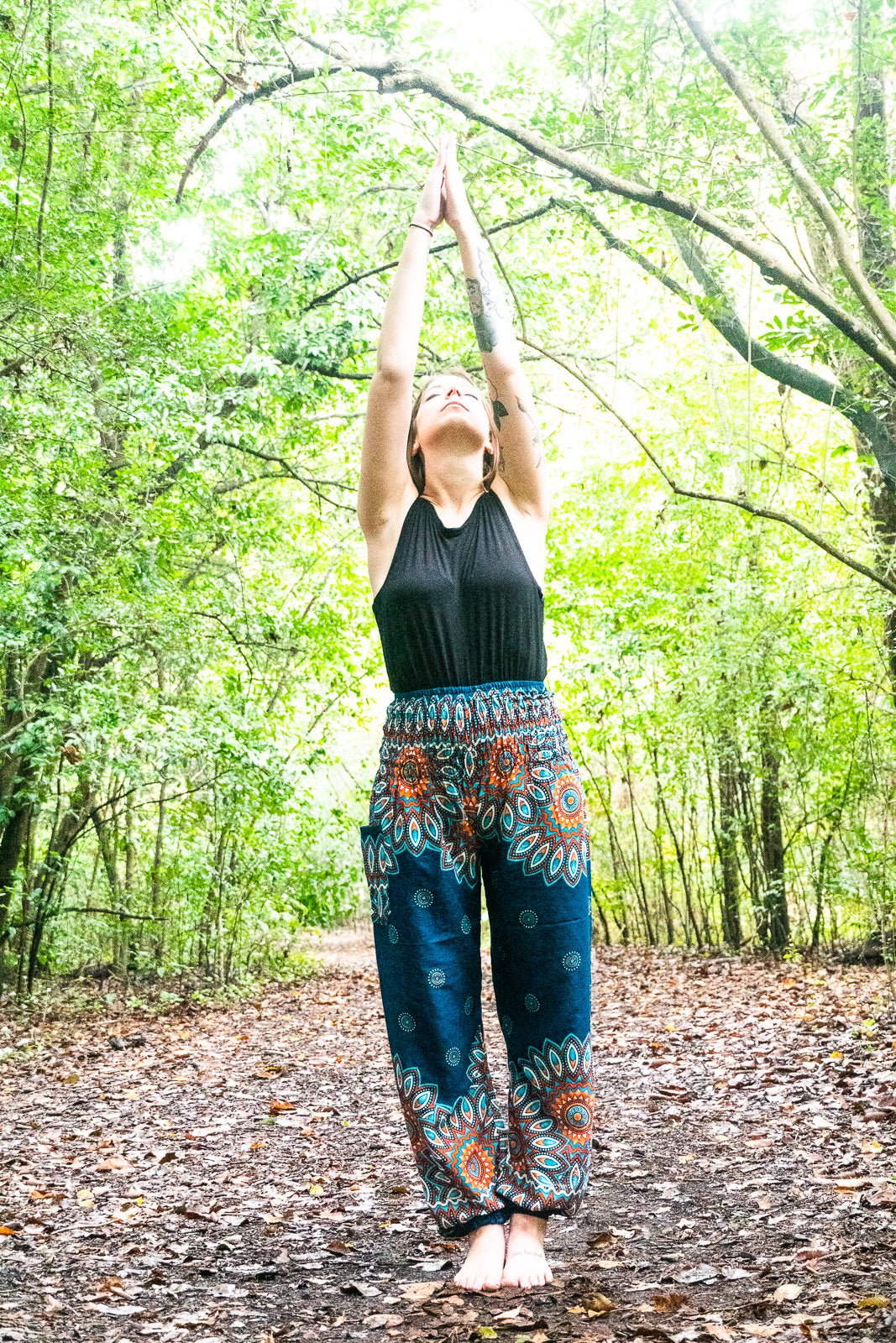 Teal Mandala Boho Harem Pants - BeExtra! Apparel & More