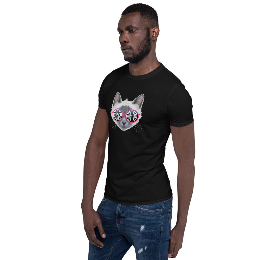 Trippy Cat Short-Sleeve Unisex T-Shirt - BeExtra! Apparel & More