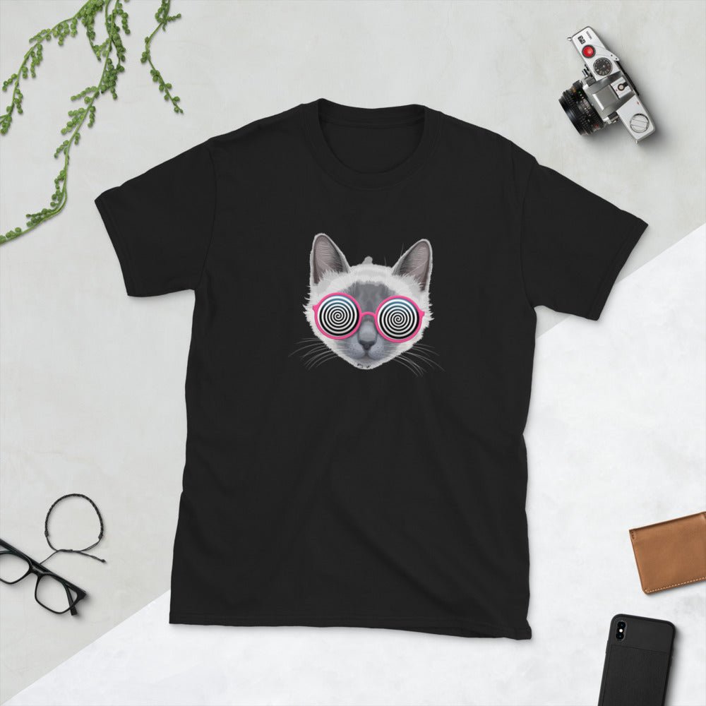 Trippy Cat Short-Sleeve Unisex T-Shirt - BeExtra! Apparel & More