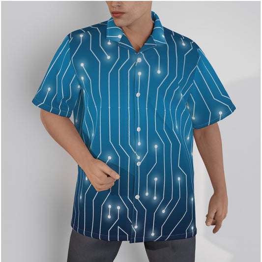 Blue Tech Men's Hawaiian Shirt