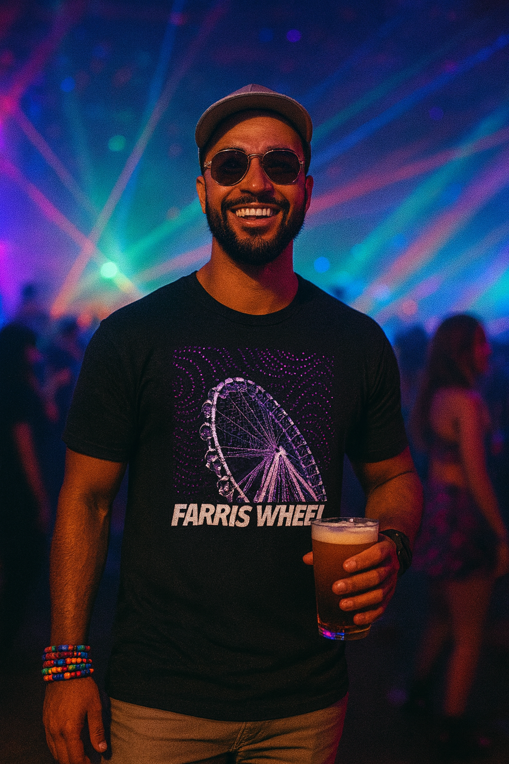 Farris Wheel Motion Print T-Shirt