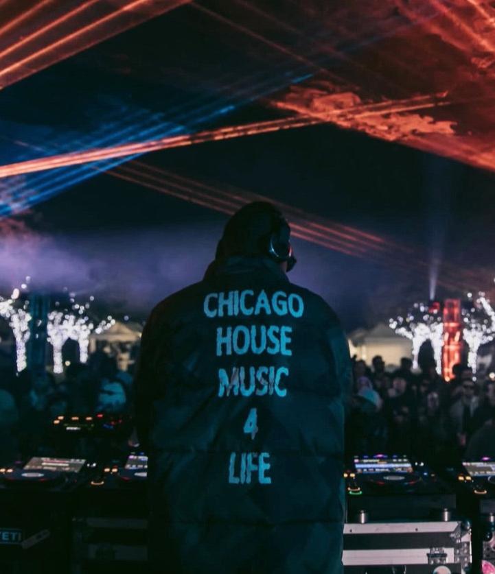 Farris Wheel Puffer Winter Jacket "Chicago House Music 4 Life"