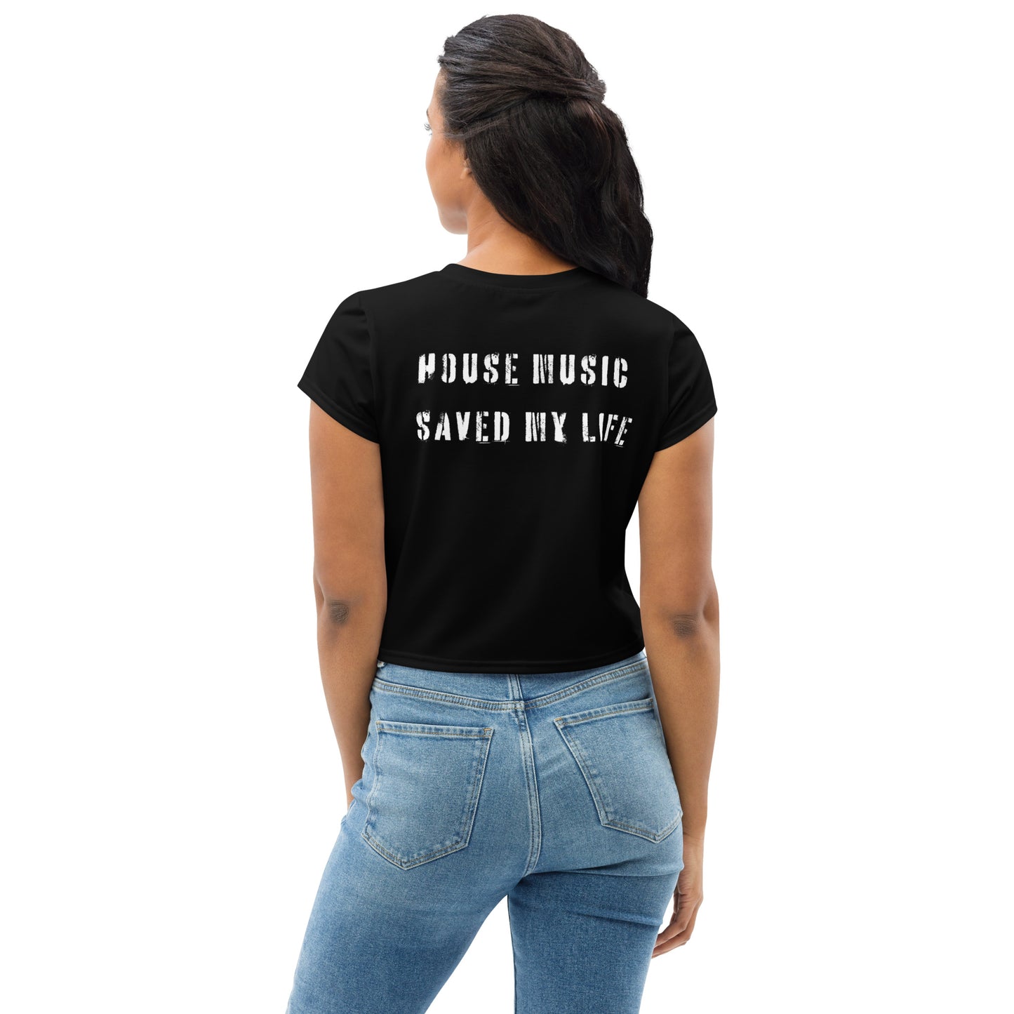 Farris Wheel House Music Saved My Life Crop Top