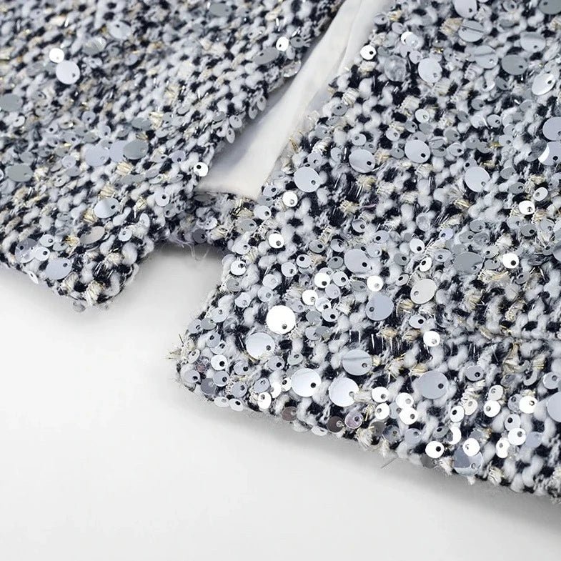 Be Extra! Sequin Shiny Chic Cropped Jacket - BeExtra! Apparel & More