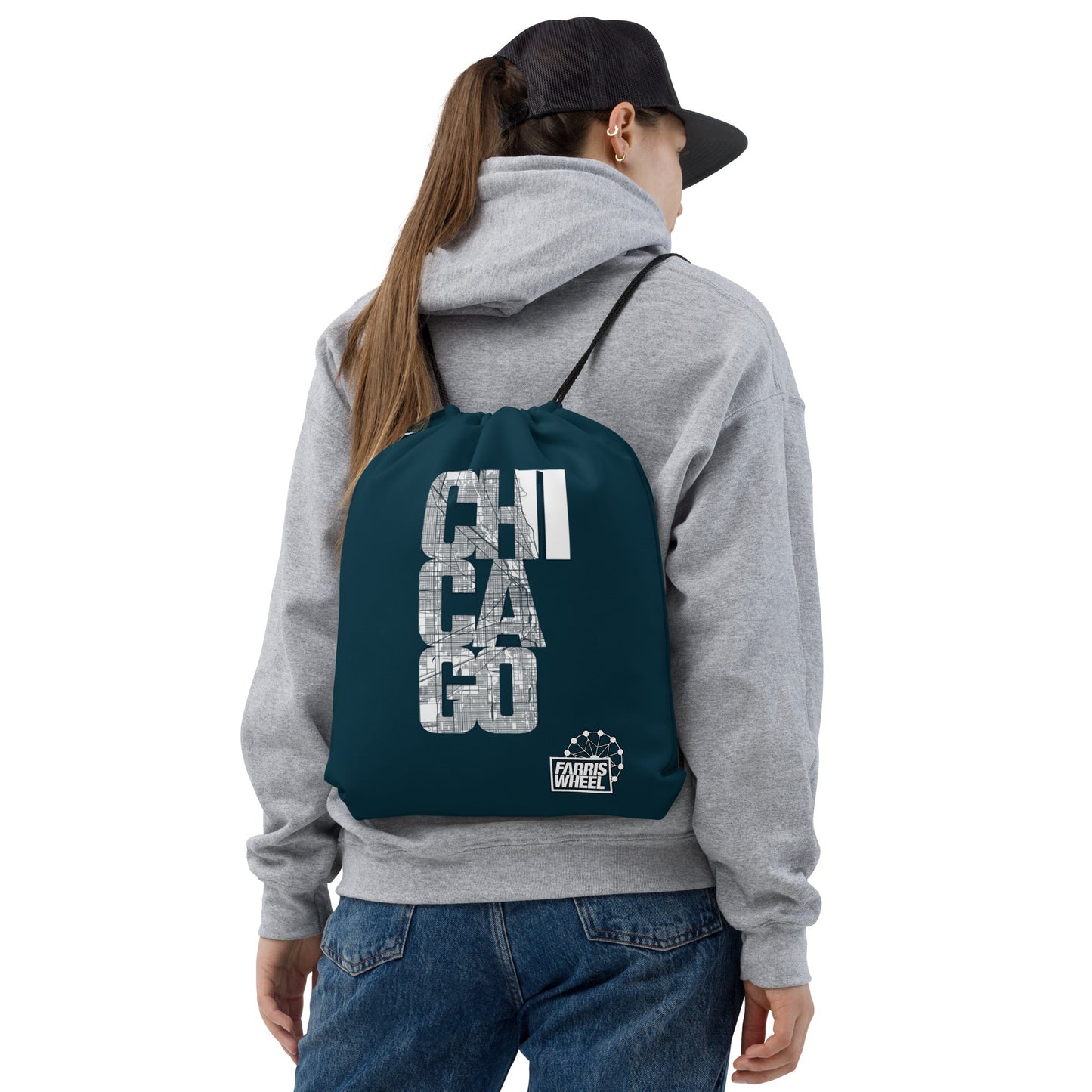 Farris Wheel Chicago Drawstring bag - BeExtra! Apparel & More