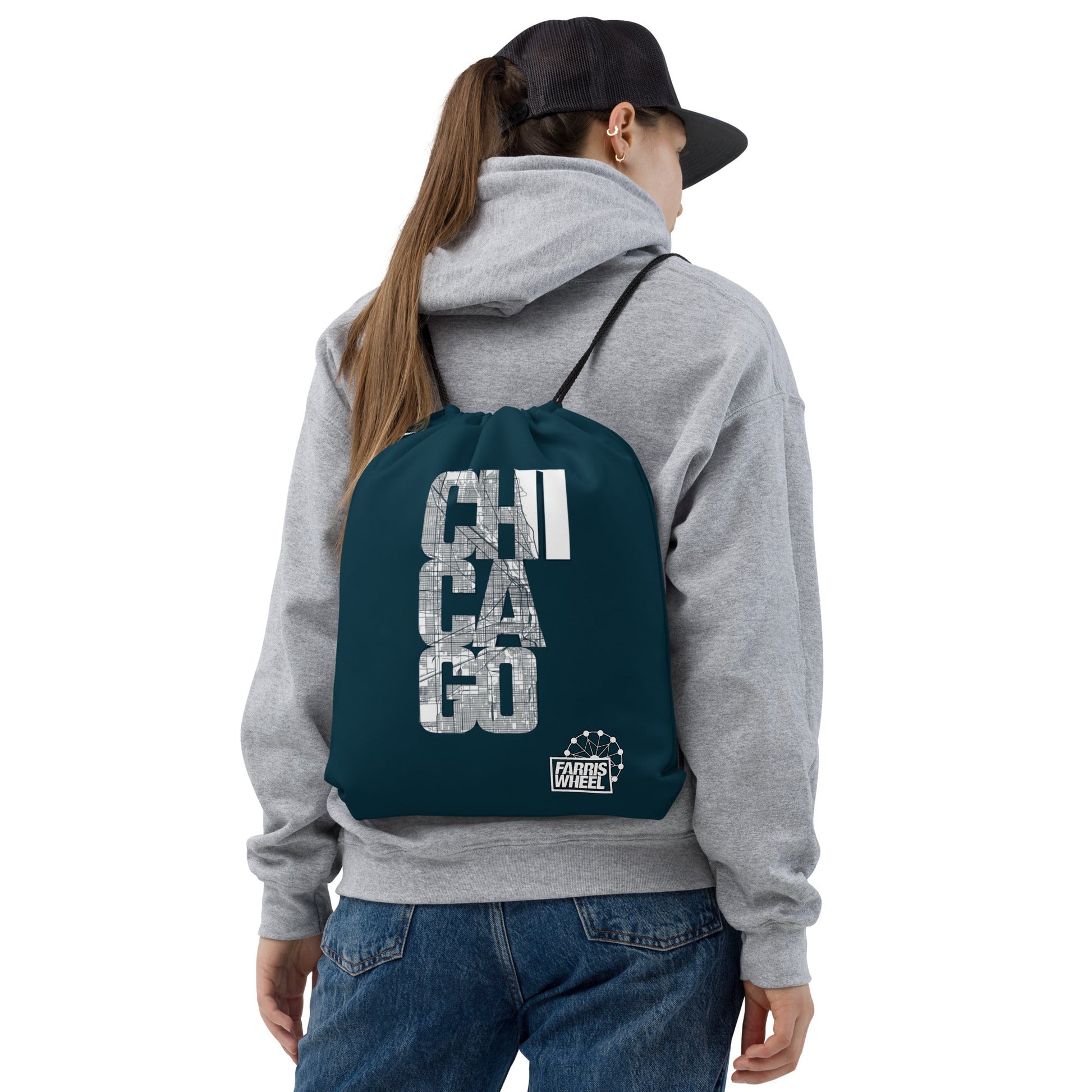 Farris Wheel Chicago Drawstring bag - BeExtra! Apparel & More
