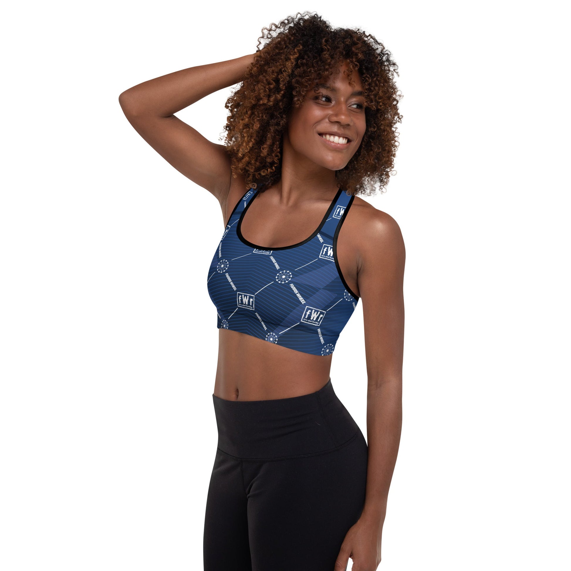Farris Wheel fWr Flex Blue Padded Sports Bra - BeExtra! Apparel & More