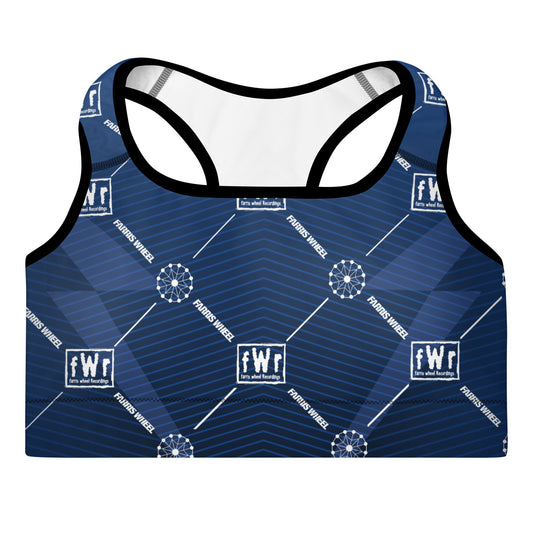 Farris Wheel fWr Flex Blue Padded Sports Bra - BeExtra! Apparel & More