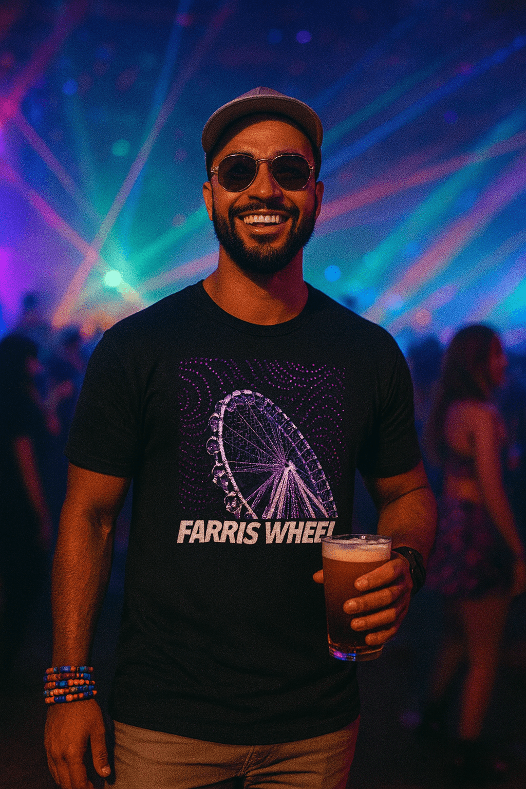 Farris Wheel Motion Print T-Shirt - BeExtra! Apparel & More