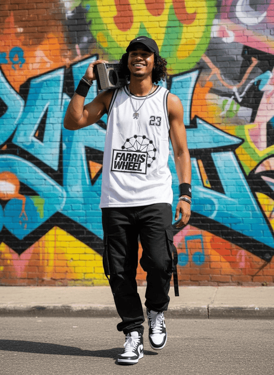 Farris Wheel White Baseball Jersey - BeExtra! Apparel & More