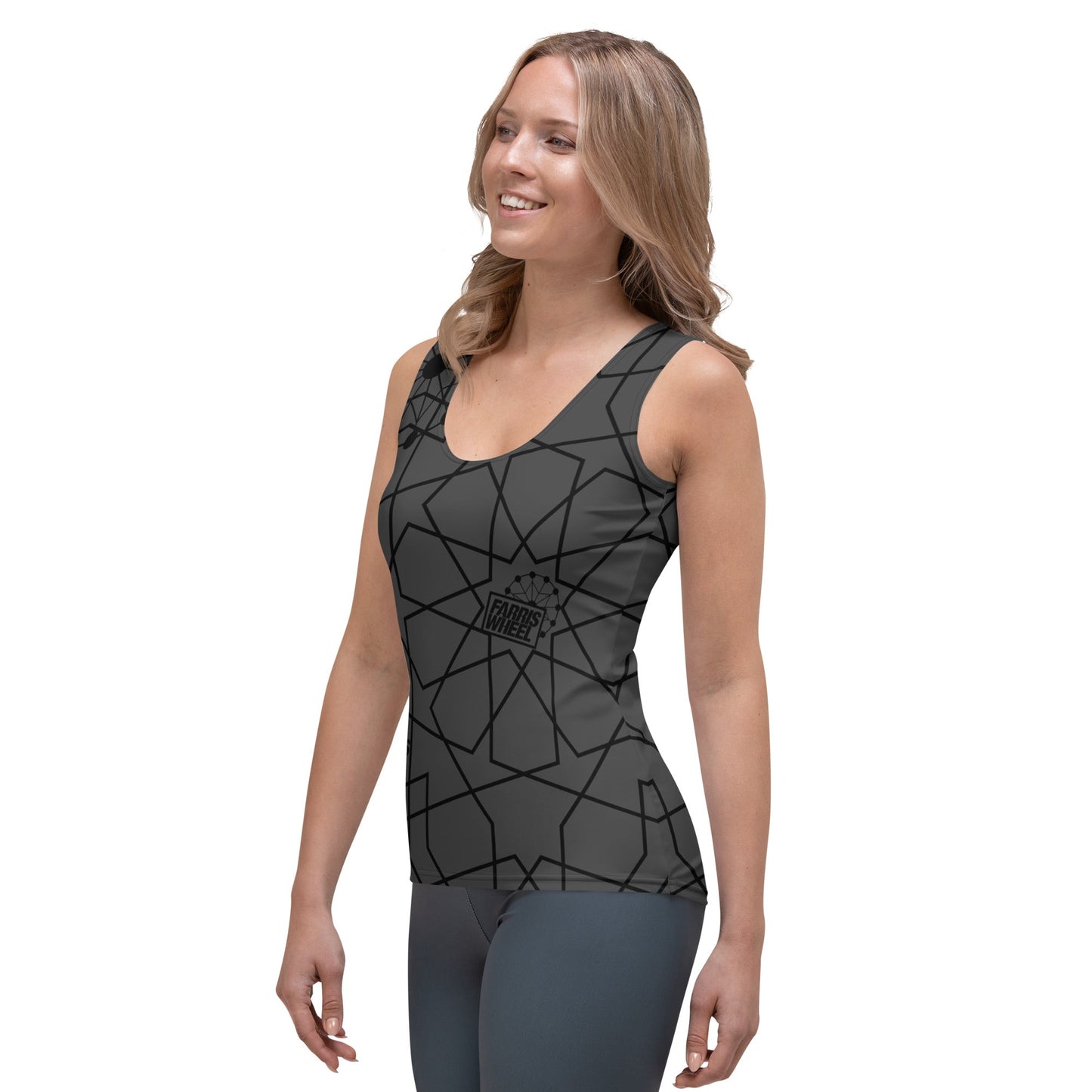 Farris Wheel Womens Grey Star Tank Top - BeExtra! Apparel & More