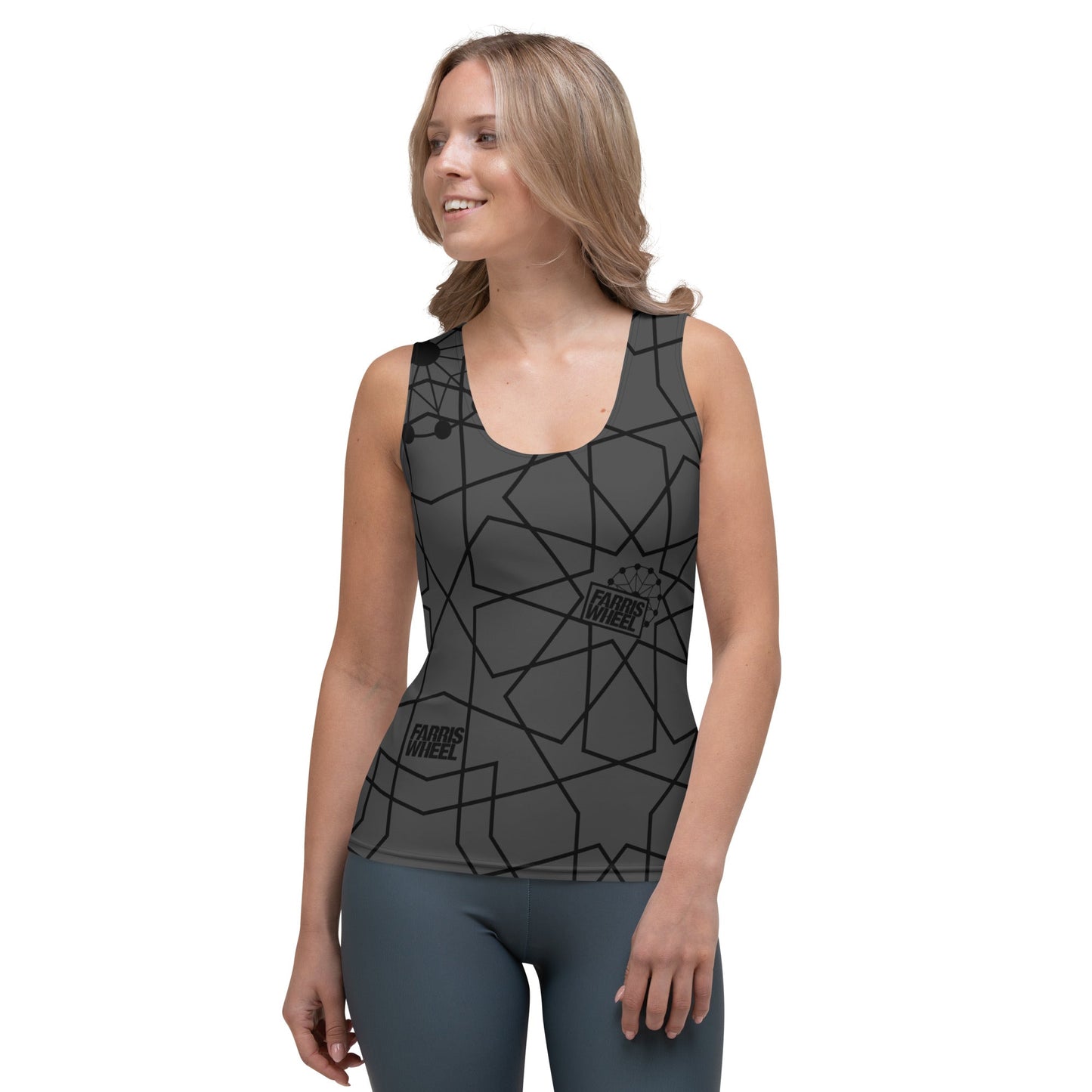 Farris Wheel Womens Grey Star Tank Top - BeExtra! Apparel & More