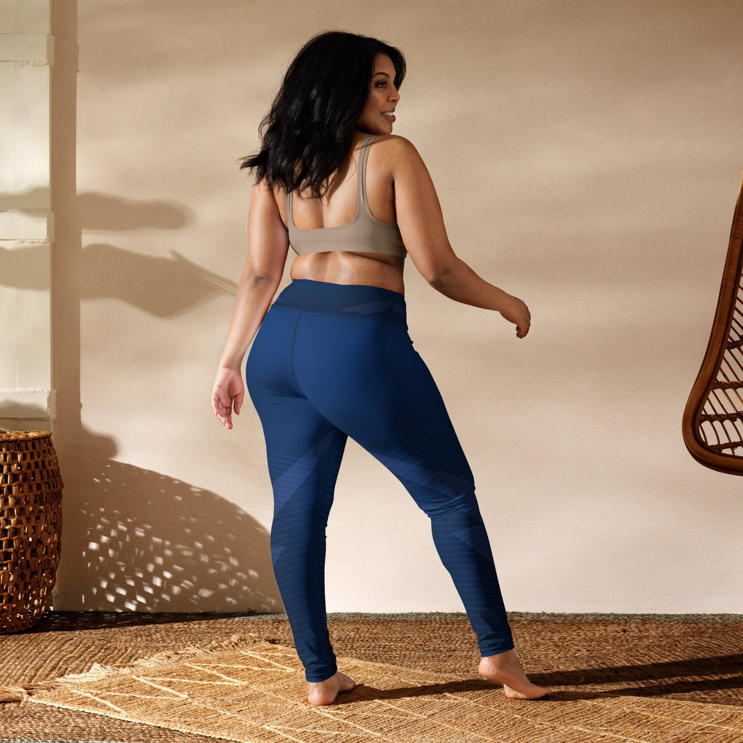 Farris Wheel Women's Yoga Leggings Blue Flex - BeExtra! Apparel & More