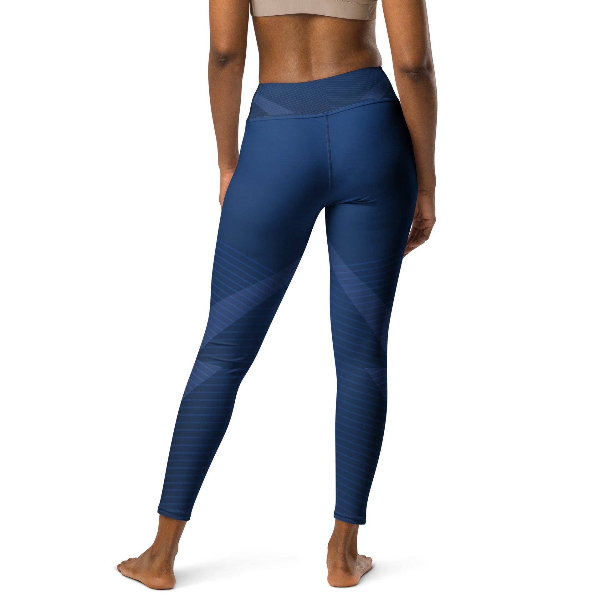 Farris Wheel Women's Yoga Leggings Blue Flex - BeExtra! Apparel & More