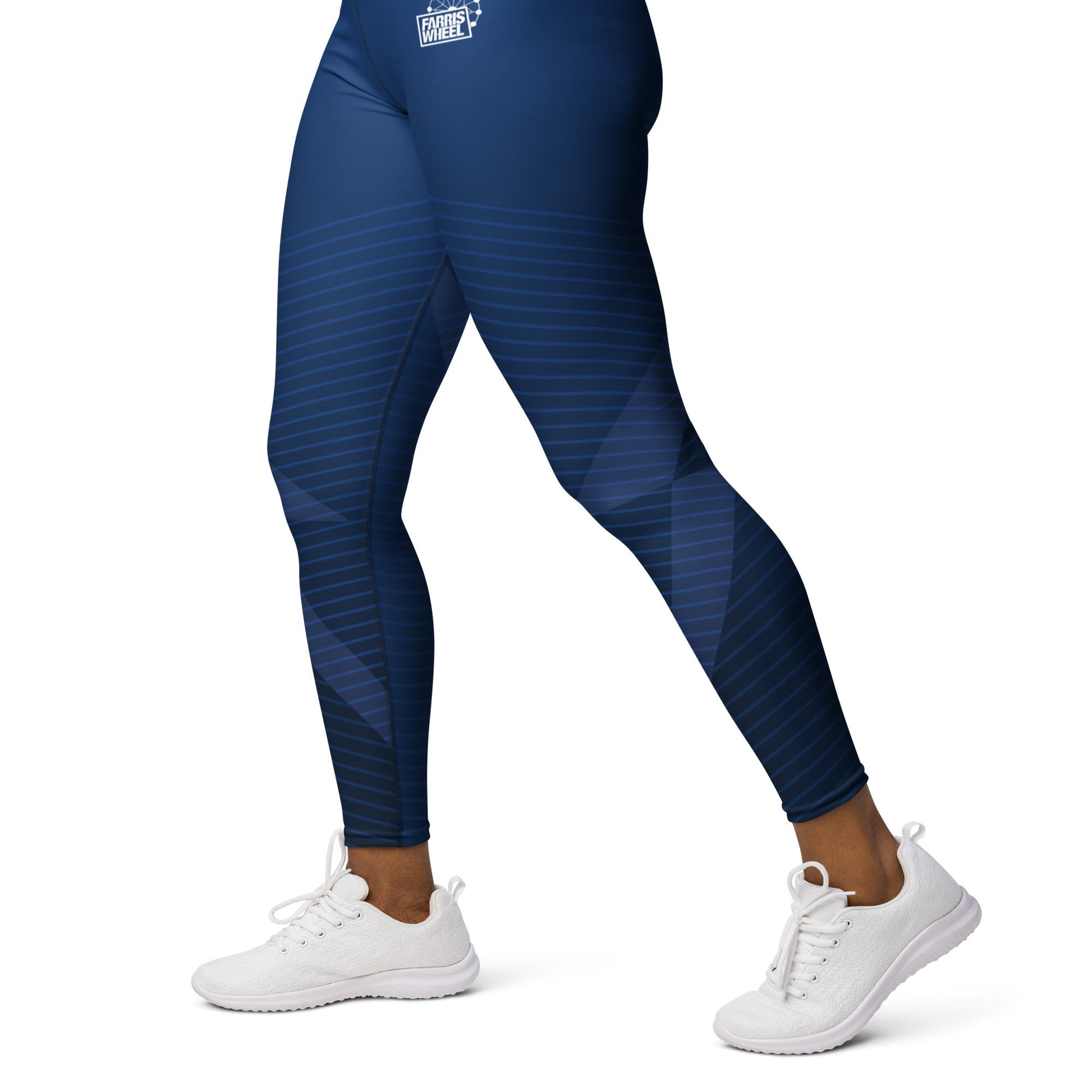Farris Wheel Women's Yoga Leggings Blue Flex - BeExtra! Apparel & More