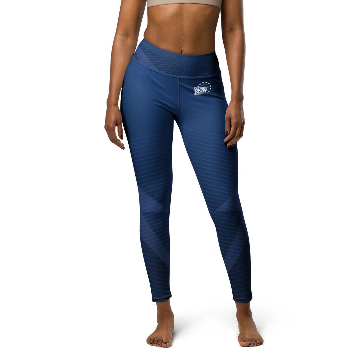 Farris Wheel Women's Yoga Leggings Blue Flex - BeExtra! Apparel & More