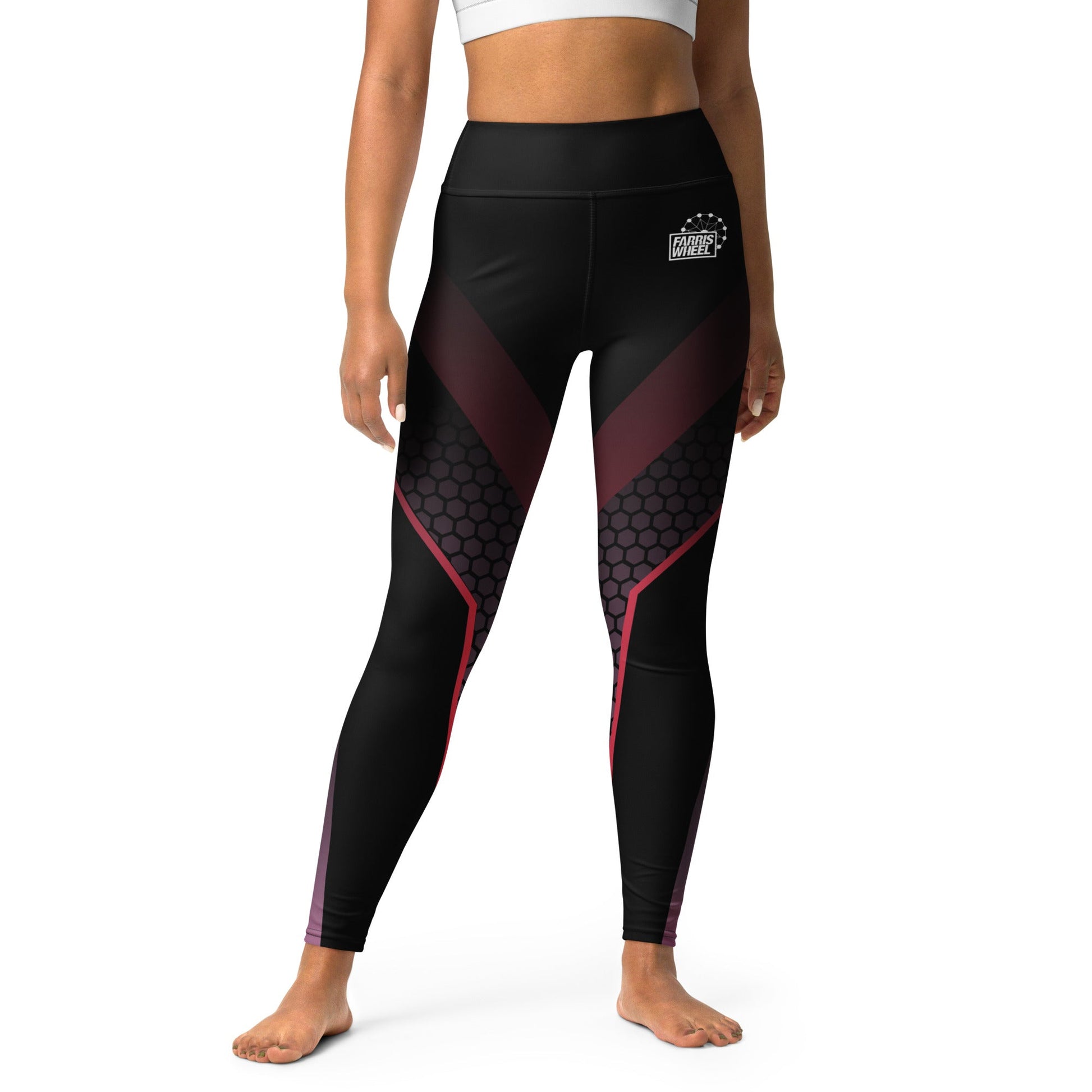 Farris Wheel Women's Yoga Leggings Pink Flex - BeExtra! Apparel & More