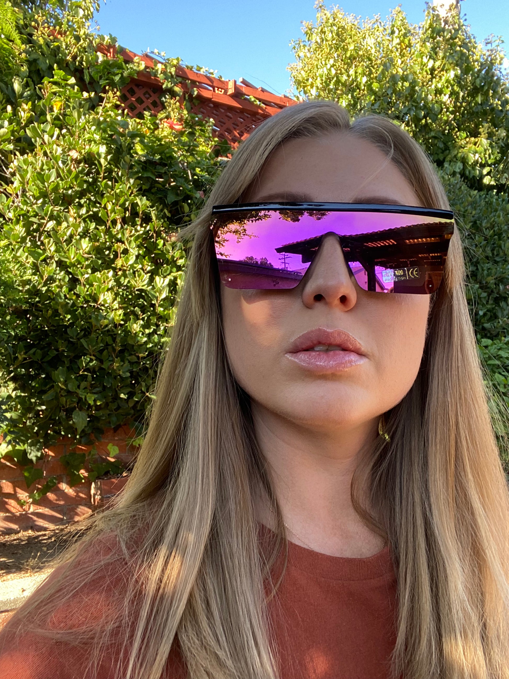Farris wheel raver sunglasses pink mirror effect