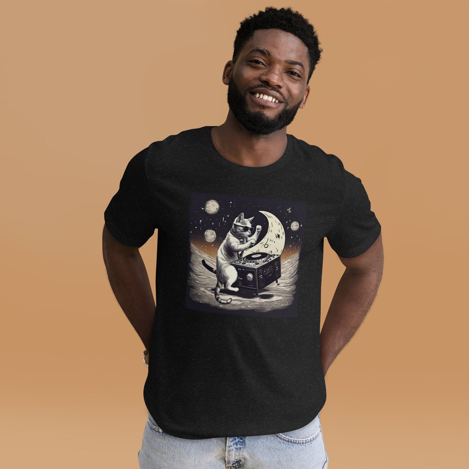 Moon DJ Cat Unisex t-shirt - BeExtra! Apparel & More