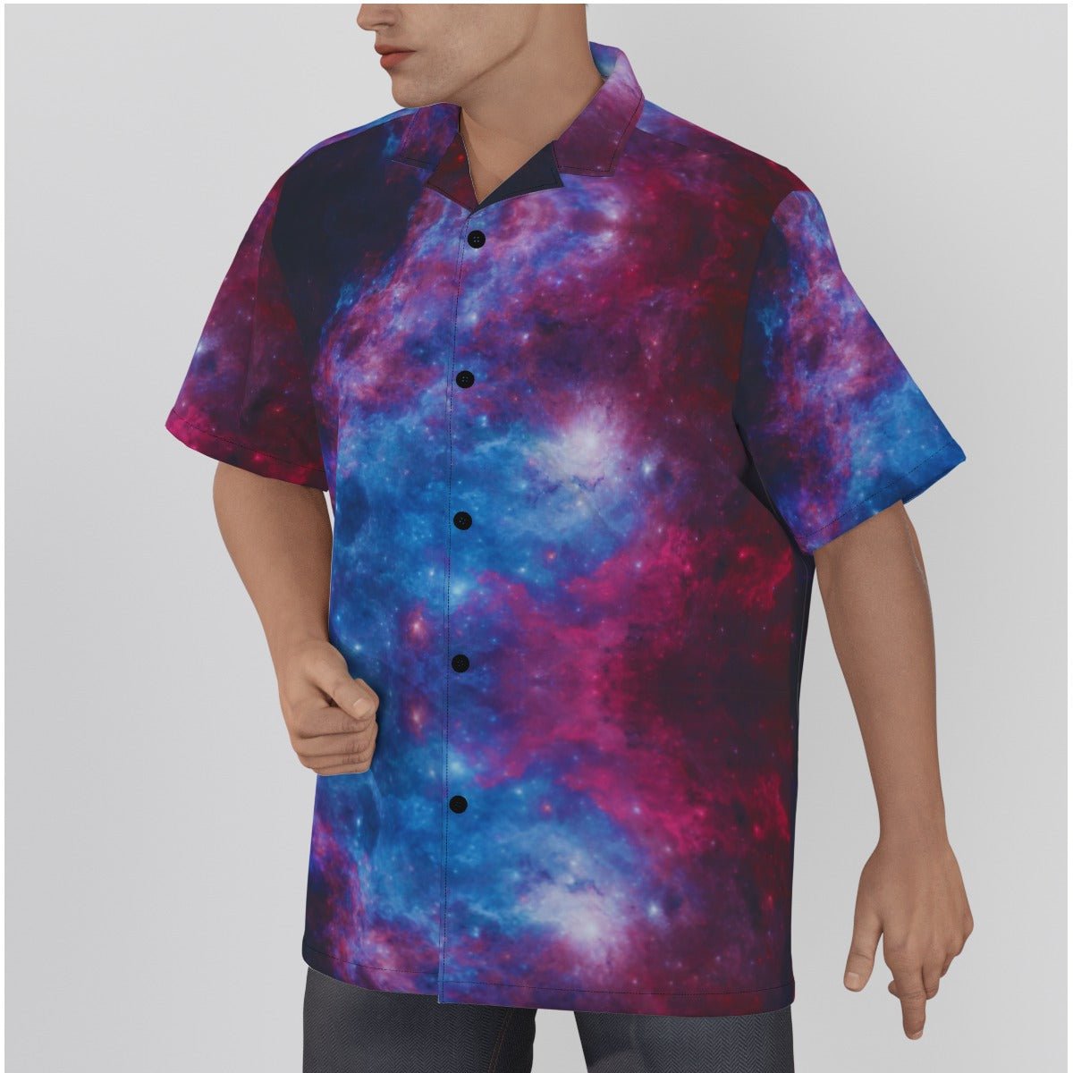 Red Galaxy Men's Hawaiian Shirt - BeExtra! Apparel & More