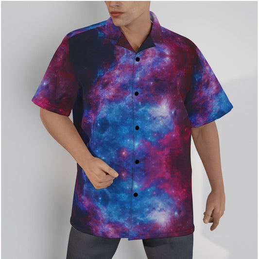 Red Galaxy Men's Hawaiian Shirt - BeExtra! Apparel & More