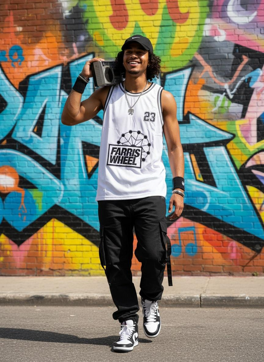 Farris Wheel White Baseball Jersey