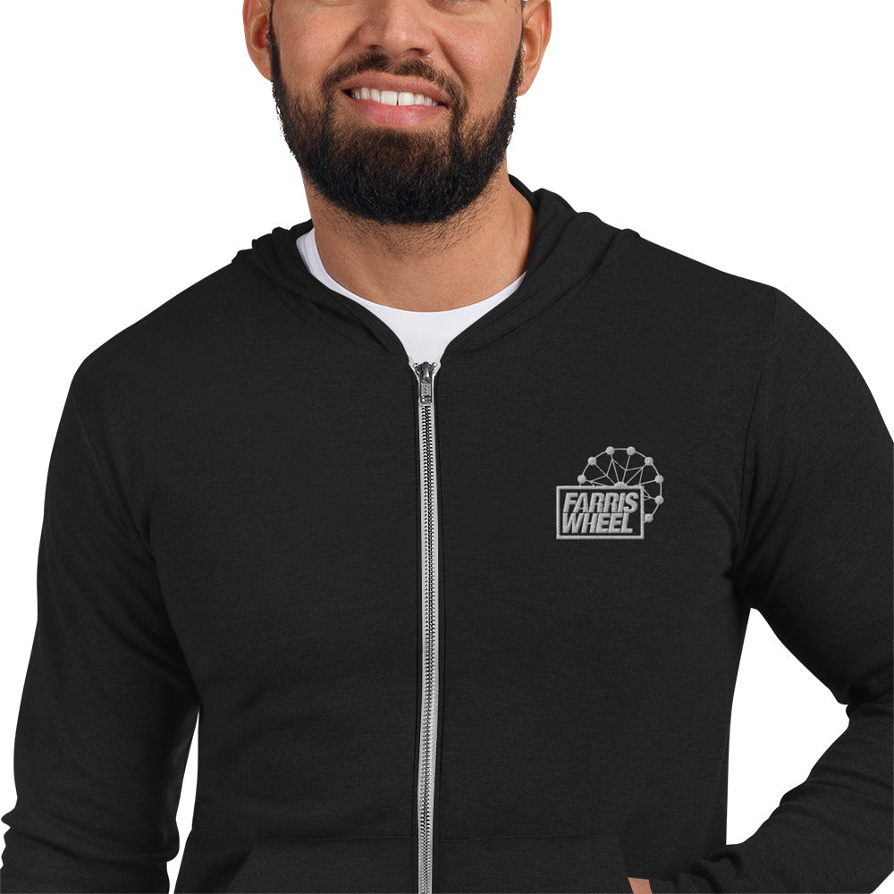 Farris Wheel Lightweight Unisex Zip Hoodie