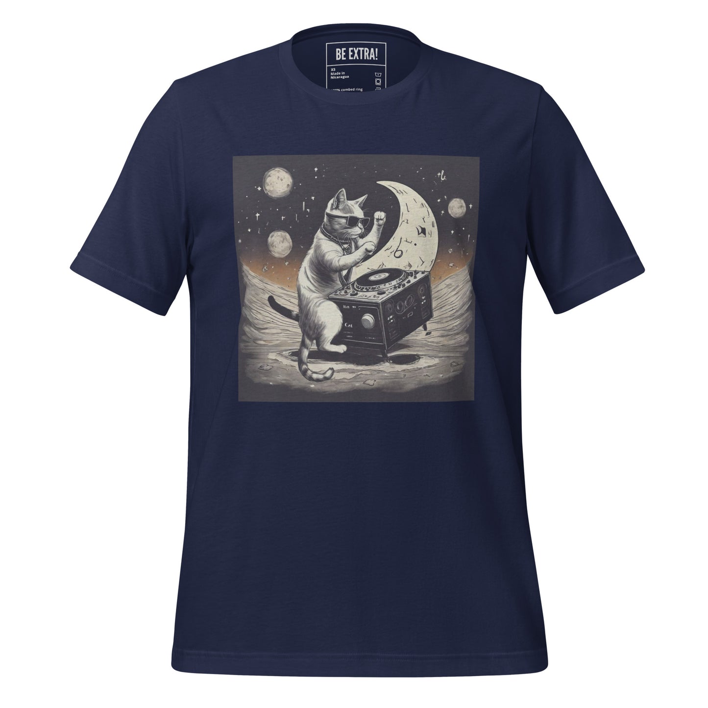 Moon DJ Cat Unisex t-shirt