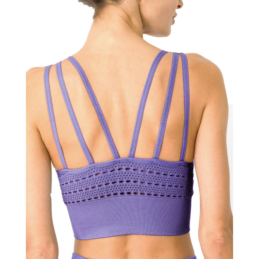 Pleated Triangle 2-Piece Swimsuit Back