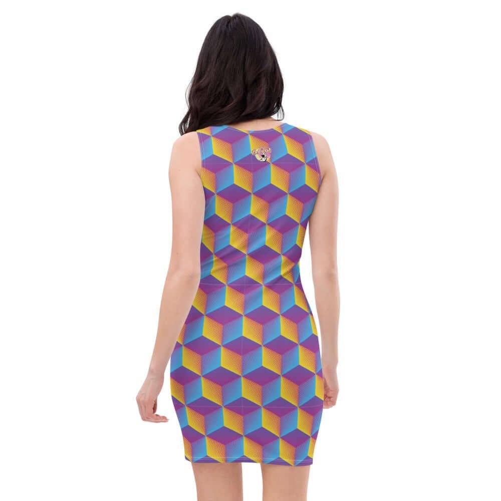 3D Print Fun Trippy Party Dress - BeExtra! Apparel & More