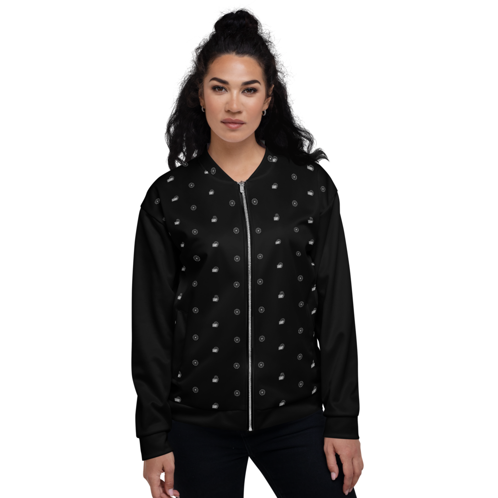 women's black bomber jacket