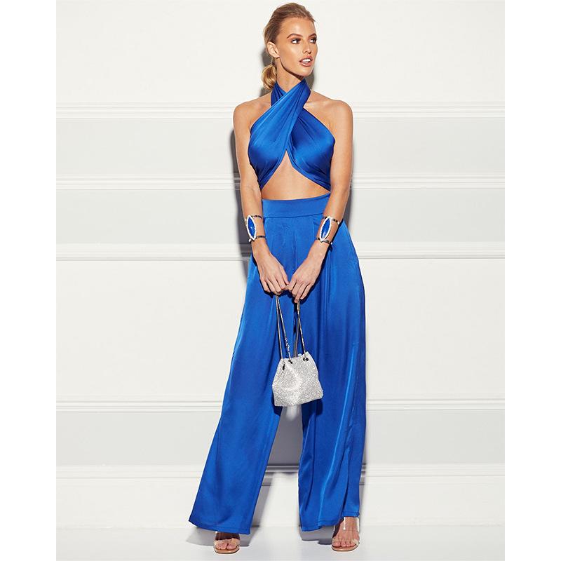 Attractive Bodycon Rompers Women's Jumpsuit - Blue