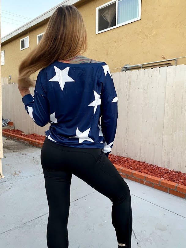 American Star Off Shoulder Sweater - BeExtra! Apparel & More