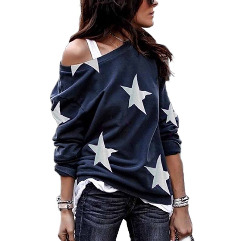 American Star Off Shoulder Sweater - BeExtra! Apparel & More