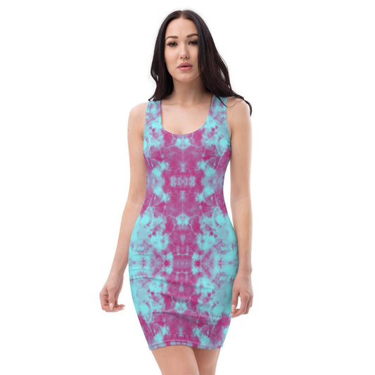 Be Extra! Blue Tie-Dye Elegant Bodycon Dress - BeExtra! Apparel & More