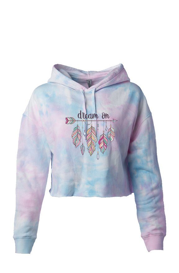 Be Extra! Dream On Tie Dye Cropped Soft Hoodie - BeExtra! Apparel & More