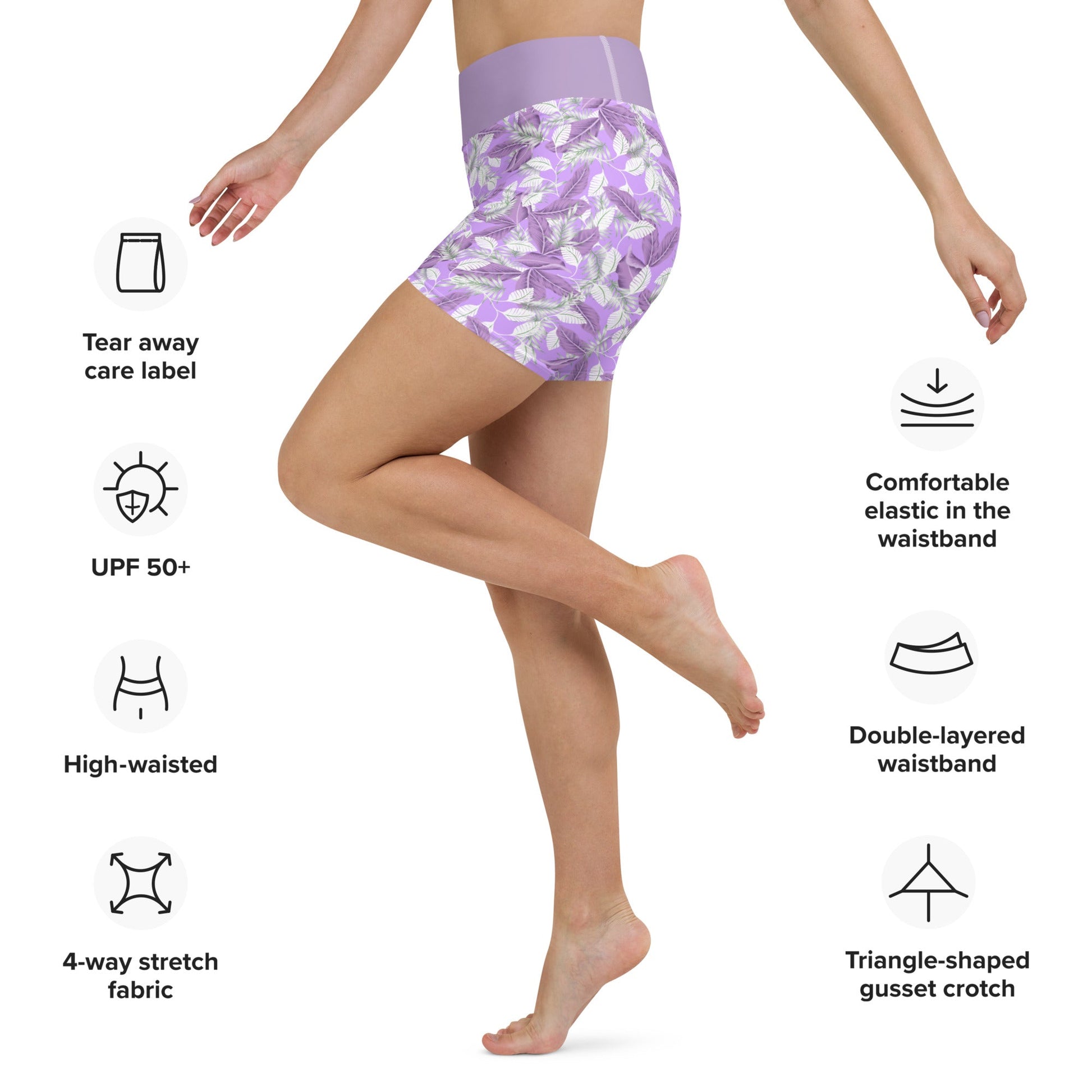 Be Extra! Floral Purple Yoga Shorts - BeExtra! Apparel & More