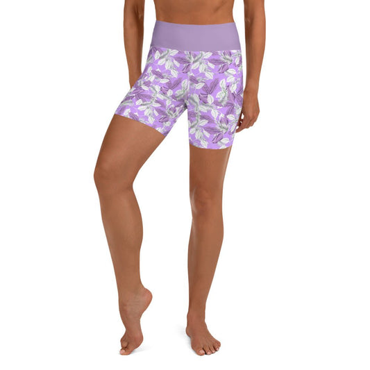 Be Extra! Floral Purple Yoga Shorts - BeExtra! Apparel & More