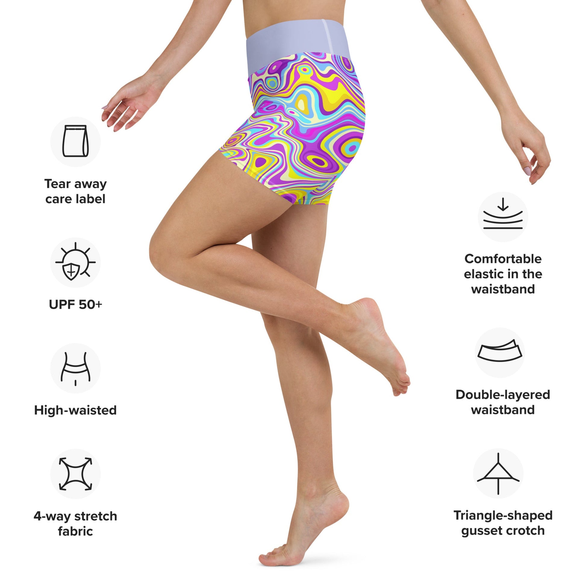 Be Extra! Trippy Glide Yoga Shorts - BeExtra! Apparel & More
