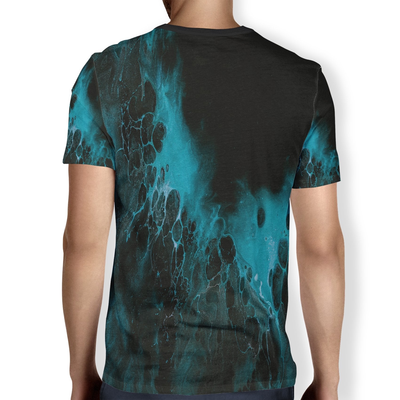 Black Blue Splash Men's T-shirt - BeExtra! Apparel & More