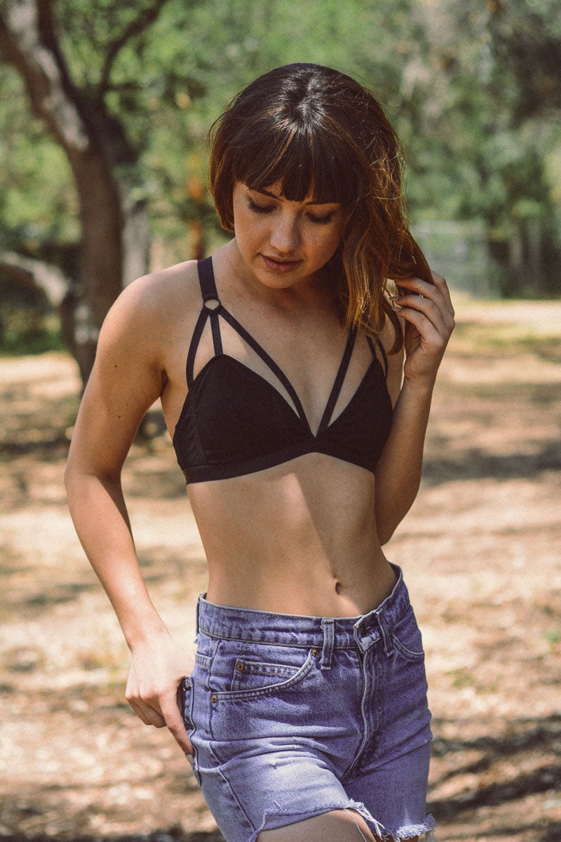 Cut Out Strappy Womens Bralette - BeExtra! Apparel & More