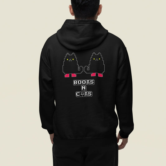 Doca Records Boots and Cats Unisex Zip-up Hoodie - BeExtra! Apparel & More