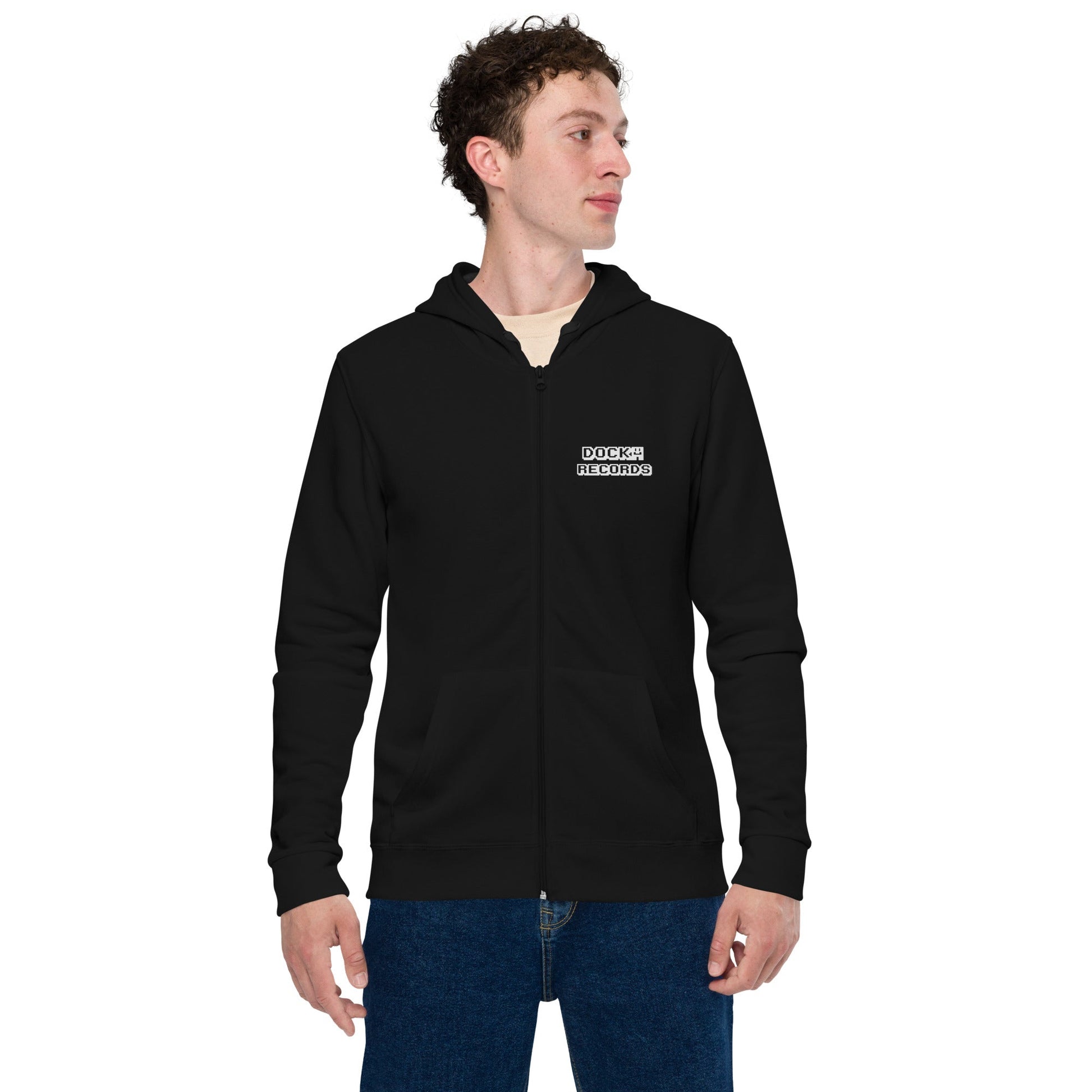 Doca Records Boots and Cats Unisex Zip-up Hoodie - BeExtra! Apparel & More