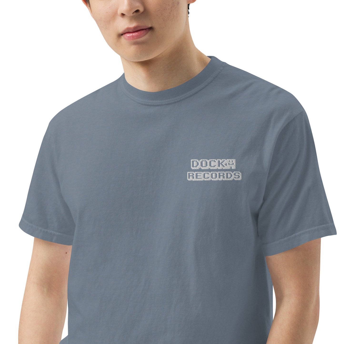 Docka Records Unisex Garment-dyed Heavyweight Embroidered T-shirt - BeExtra! Apparel & More