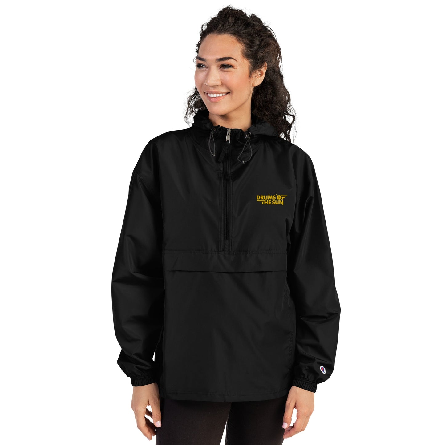 Drums of the Sun Embroidered Champion Packable Jacket - BeExtra! Apparel & More